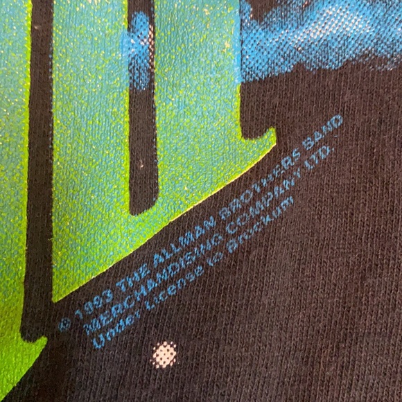 Vintage 90s 1993 Allman Brothers Band Concert Tour Shirt XL Mushroom - Picture 5 of 8
